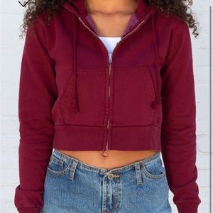 Brandy Melville Burgundy crystal hoodie